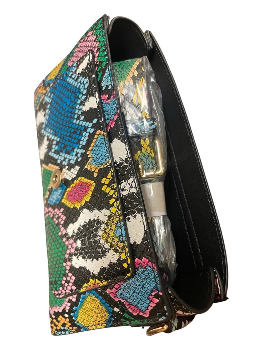 Trendy Retro Style Colorful Snakeskin Boots & Matching Purse Bundle - Picture 4 of 7